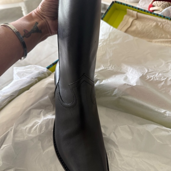 Tory Burch Western Mid Boot Leather - Picture 9 of 13